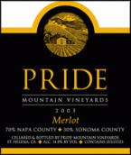 Pride - Merlot Napa Valley Mountain Vineyards 2020 (750ml)